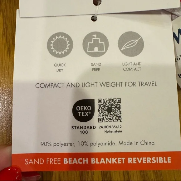 Caro Home Flamingo Print Reversible Sand Free Beach Towel Blanket w/ Pouch NEW - Picture 4 of 5